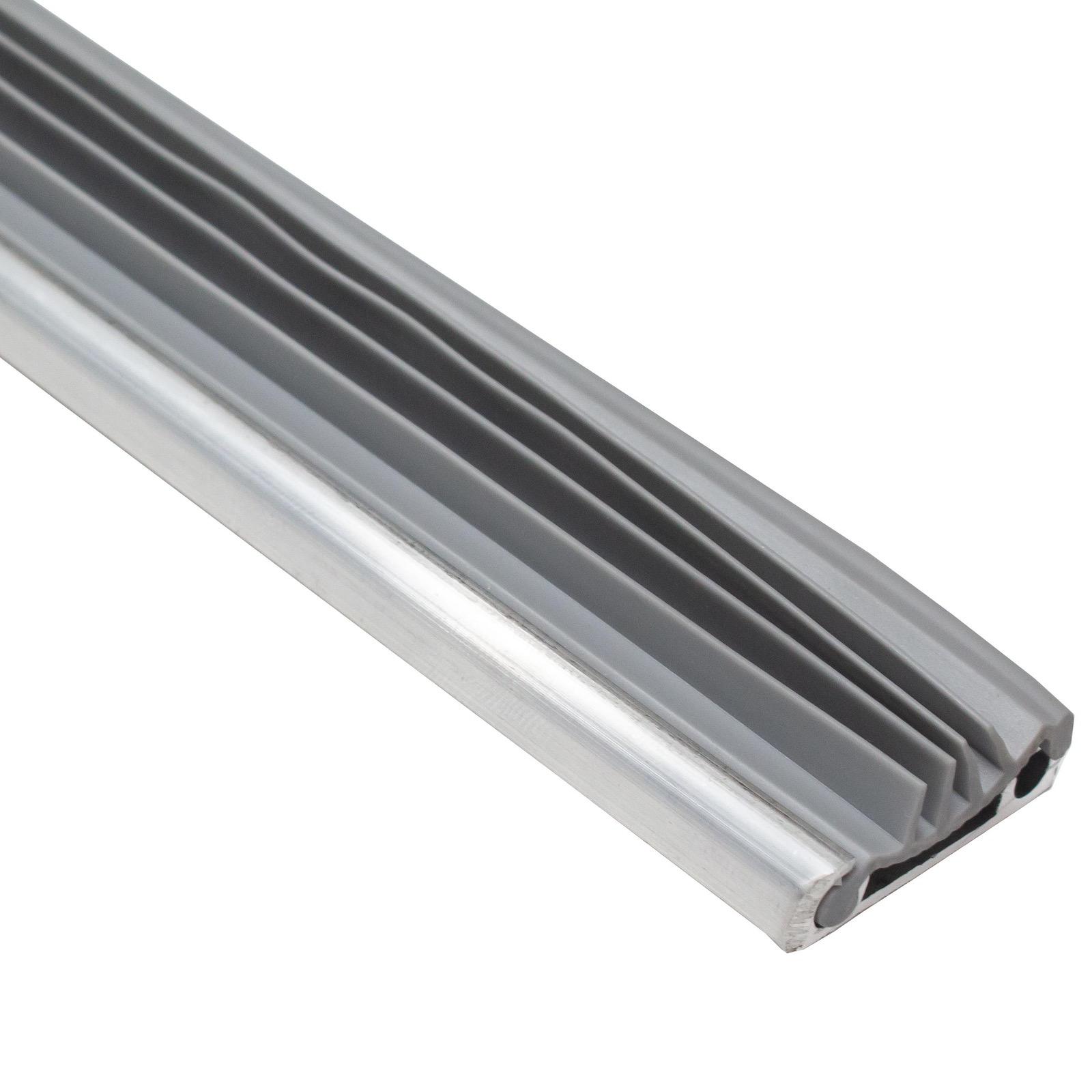 312V Finned Vinyl Door Shoe 36" x 1-3/16" x 7/16" - Aluminum