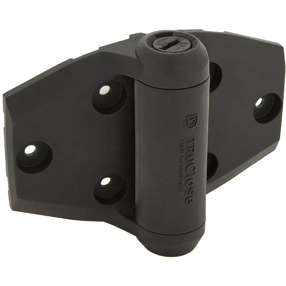 V6216 3-9/16" x 5-1/4" Tru-Close Spring Hinge Wide Design for Wood / Vinyl Gates - Black