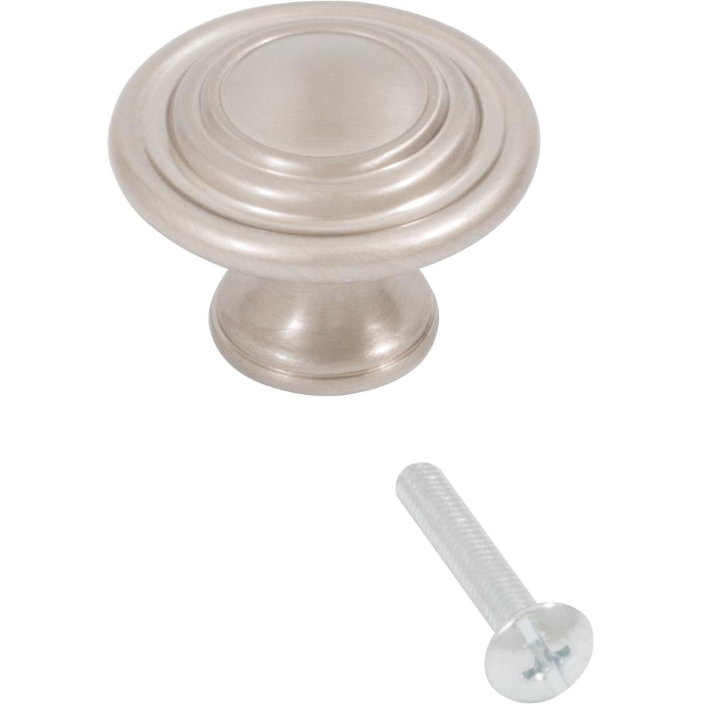 Stone Harbor Hardware Charlotte Cabinet Knob, 1-3/8 Inches, Satin Nickel