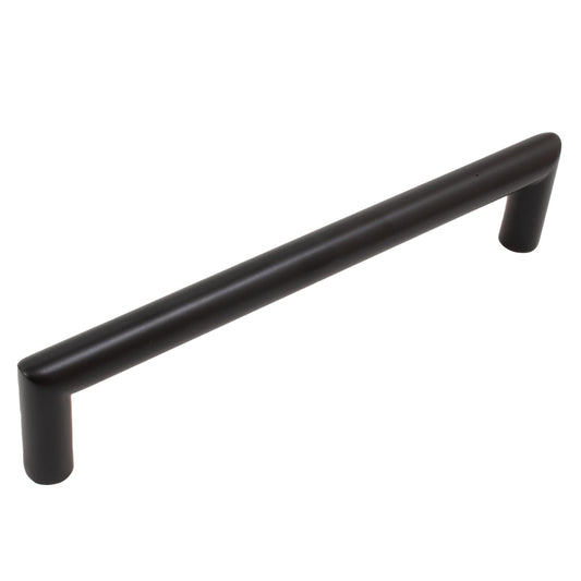 Stone Harbor Hardware Contemporary Round Cabinet Pull, 128 Millimeters, Stainless Steel Base Material, Matte Black