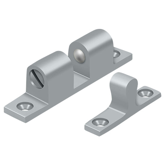 Deltana BTC20U26D Solid Brass Ball Tension Catch - 2.3-Inch x 0.4-Inch, Brushed Chrome Finish