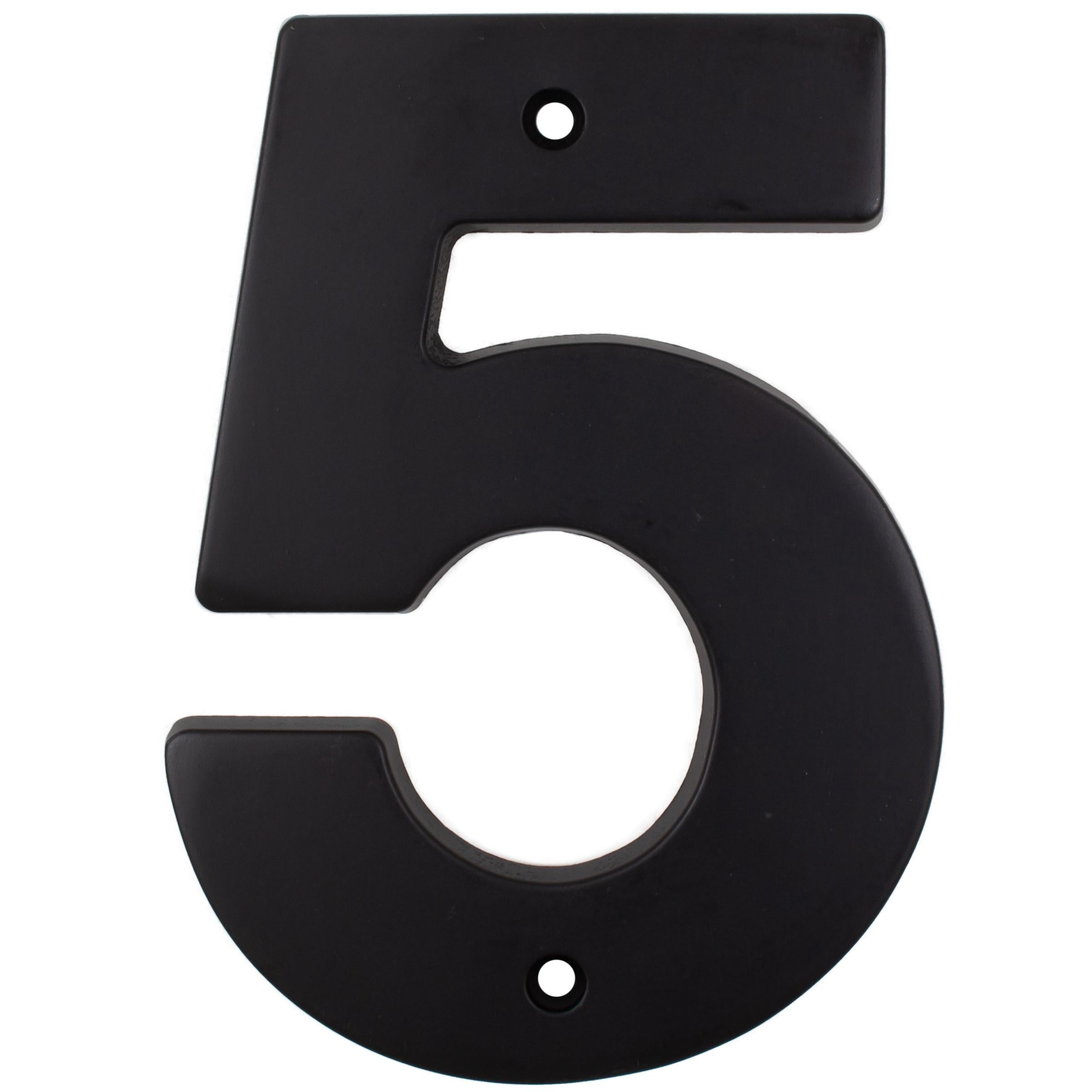 Stone Harbor Hardware Contemporary House Number, #5, 5 Inches, Matte Black