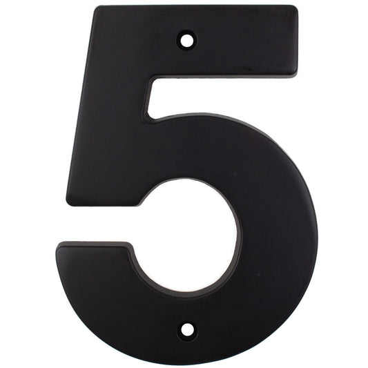 Stone Harbor Hardware Contemporary House Number, #5, 5 Inches, Matte Black