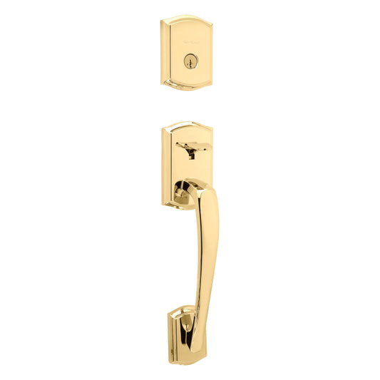 818PTH LIP L03 SMT 6AL STRKP Prescott Handleset for 971 Trims - Polished Brass