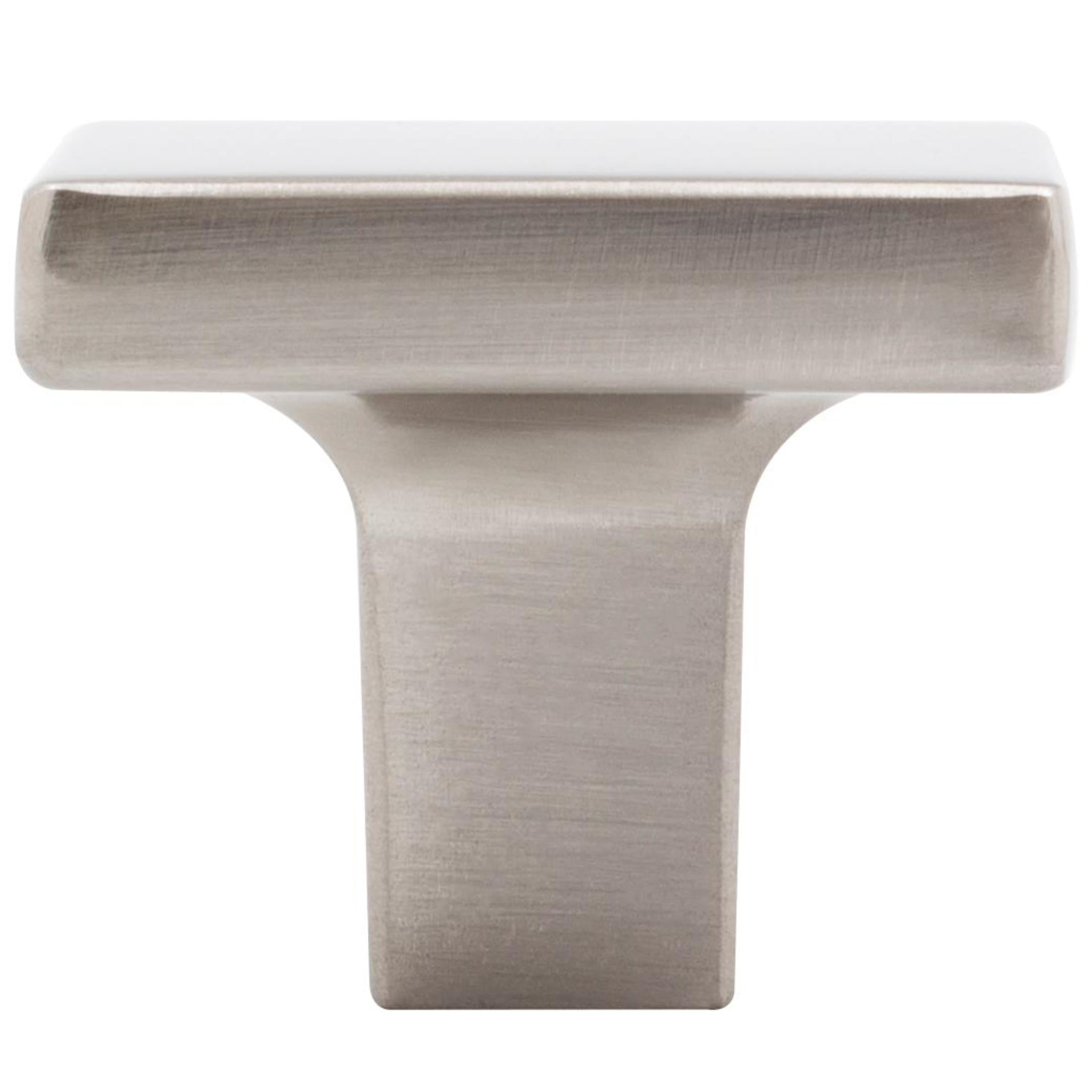Contemporary Square Cabinet Knob, 1-1/8 Inches, Zinc Base Material