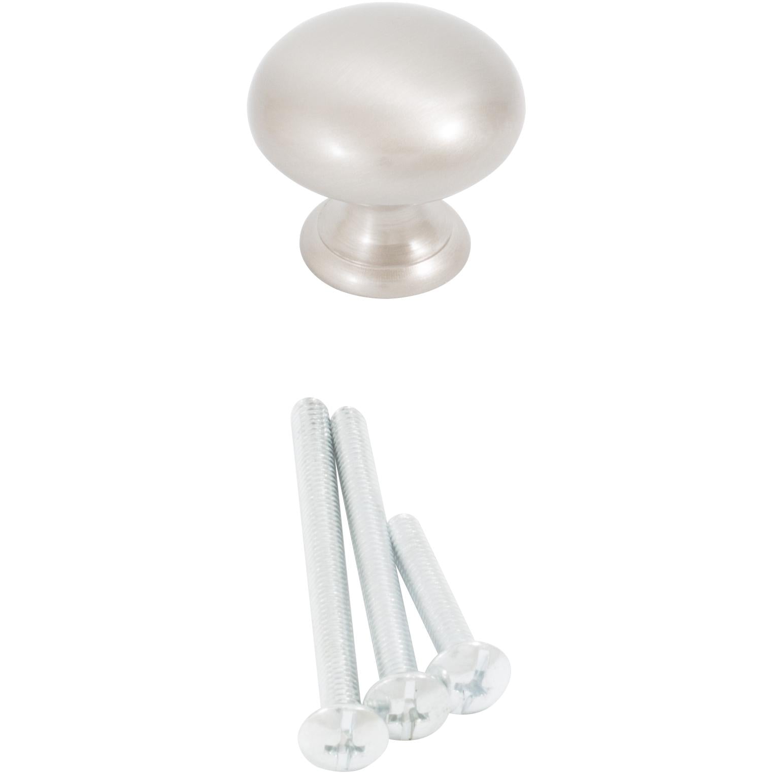 Stone Harbor Hardware Bi-Fold Closet Door Knob, 1-1/4 Inches, Satin Nickel