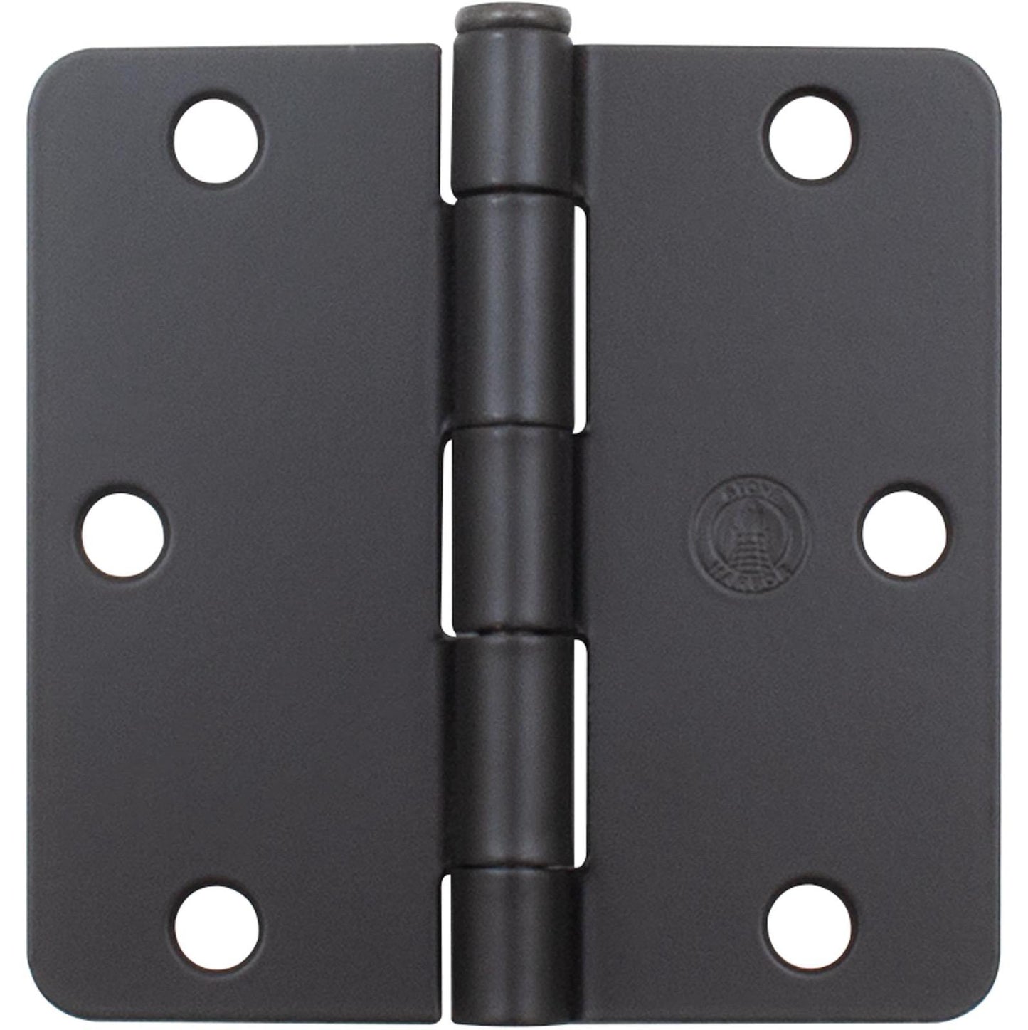 Stone Harbor Hardware Standard Hinge, 3-1/2 Inches, 1/4" Radius Corner, Bulk Pack (100 Each), Matte Black