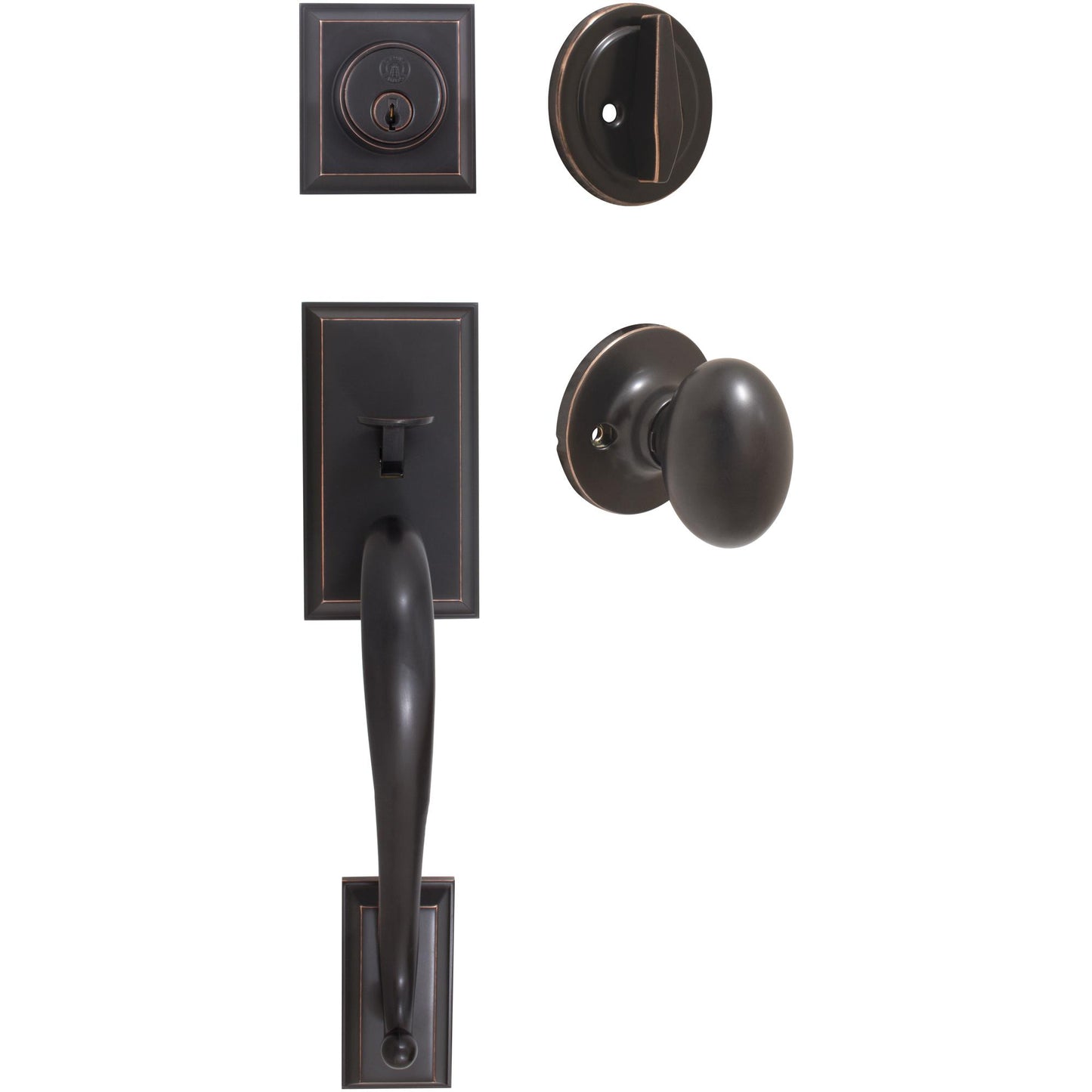 Stone Harbor Hardware Willow Park Handleset, Springhill Interior Trim, KW Keyway, Vintage Bronze