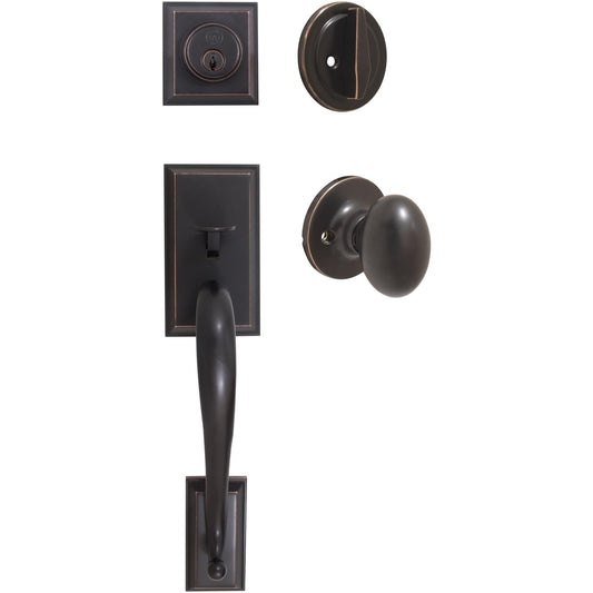 Stone Harbor Hardware Willow Park Handleset, Springhill Interior Trim, KW Keyway, Vintage Bronze