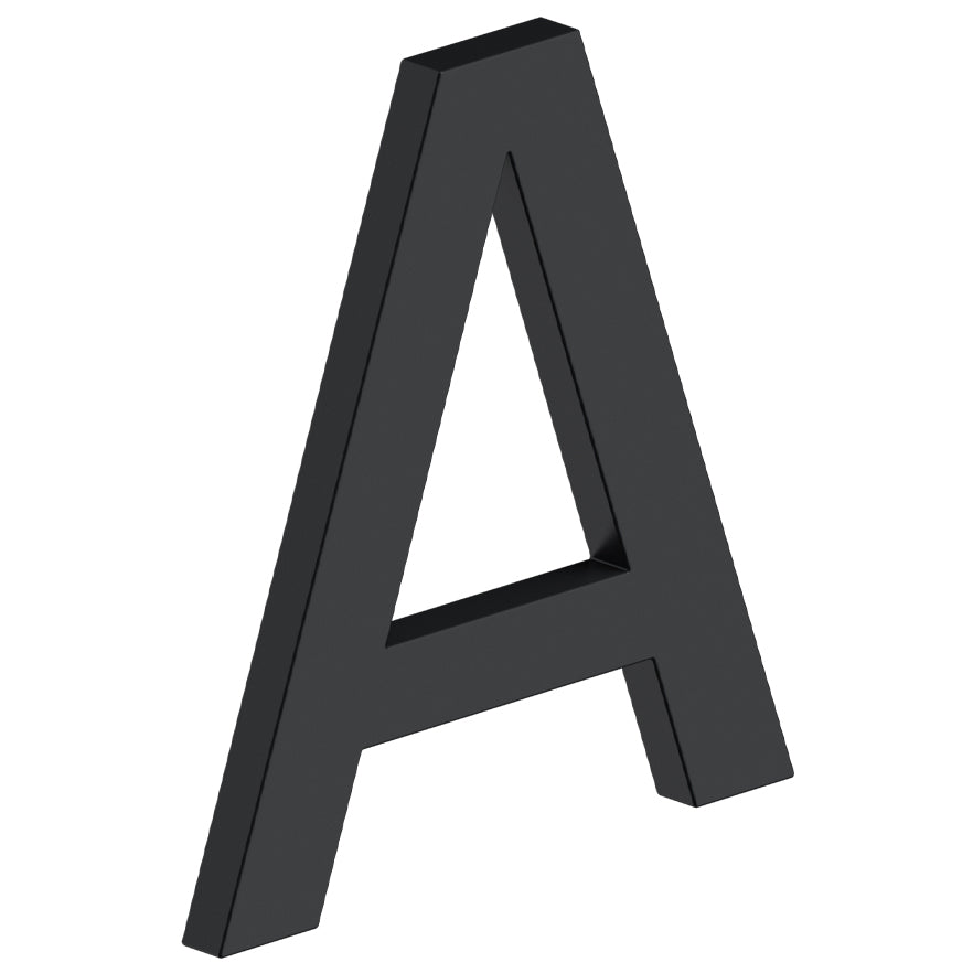 Deltana RNE-AU19 4" E Series Letter A with Risers - Matte Black
