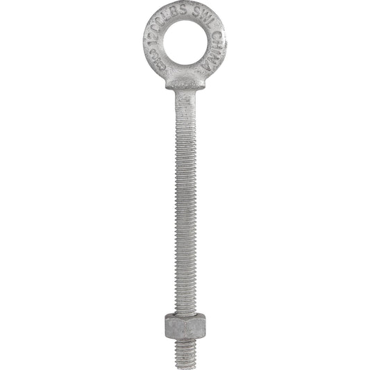 3260BC 3/8" x 4-1/2" Forged Eye Bolt with Shoulder - Galvanized