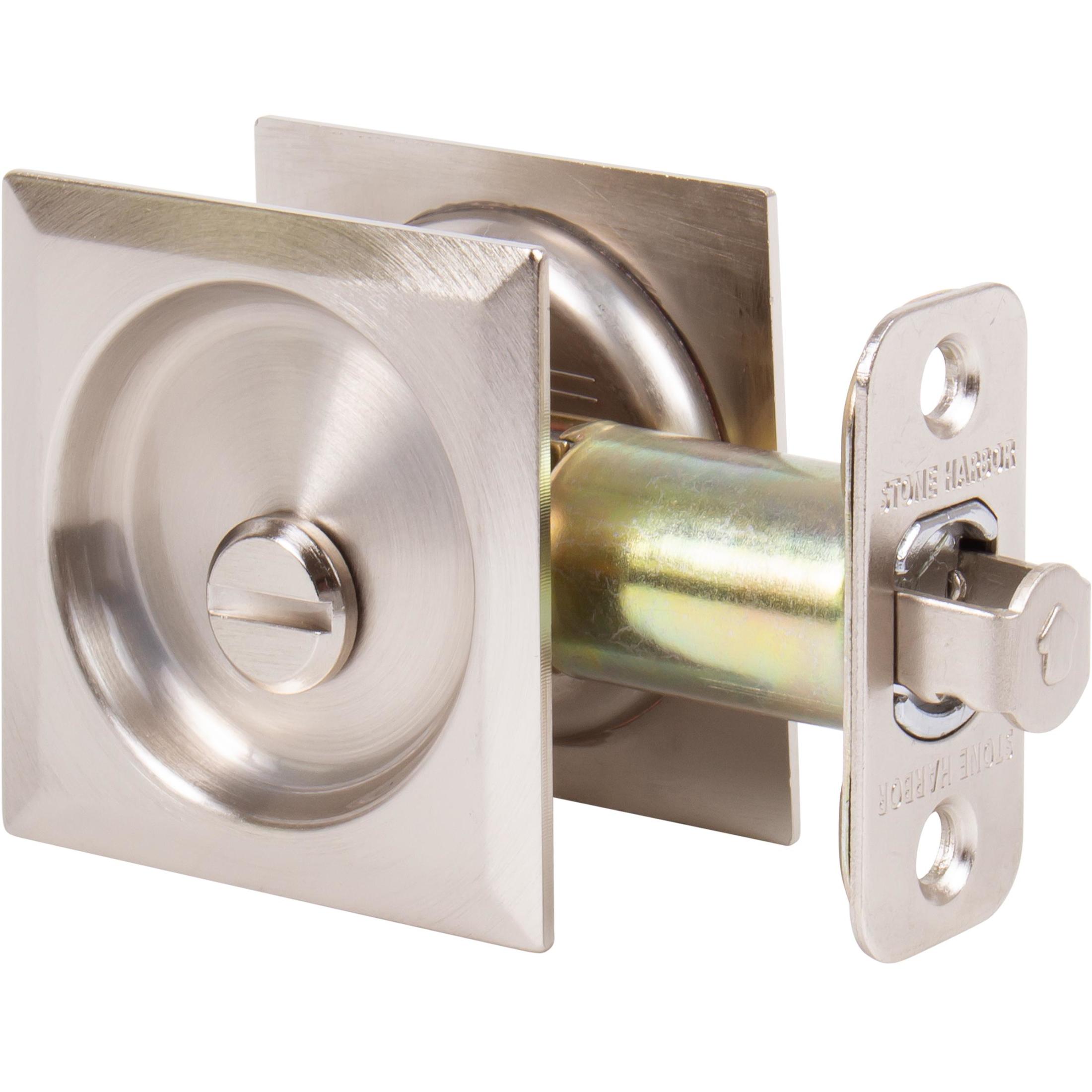 Contemporary Square Pocket Door Lock Privacy