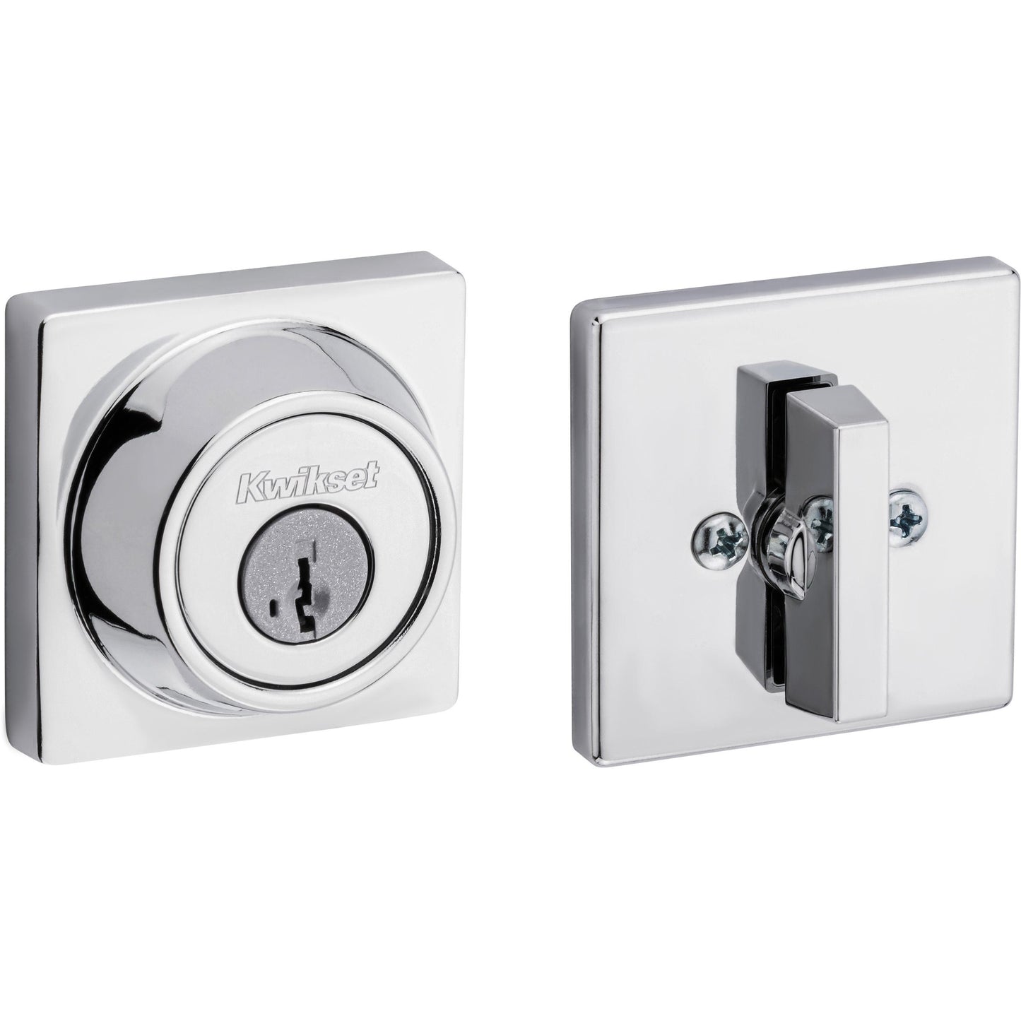 660 SQT 26 SMT RCALFD RCS/5303 K3 1-Cyl Deadbolt with Fire Door Latch - Polished Chrome