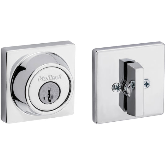 660 SQT 26 SMT RCALFD RCS/5303 K3 1-Cyl Deadbolt with Fire Door Latch - Polished Chrome