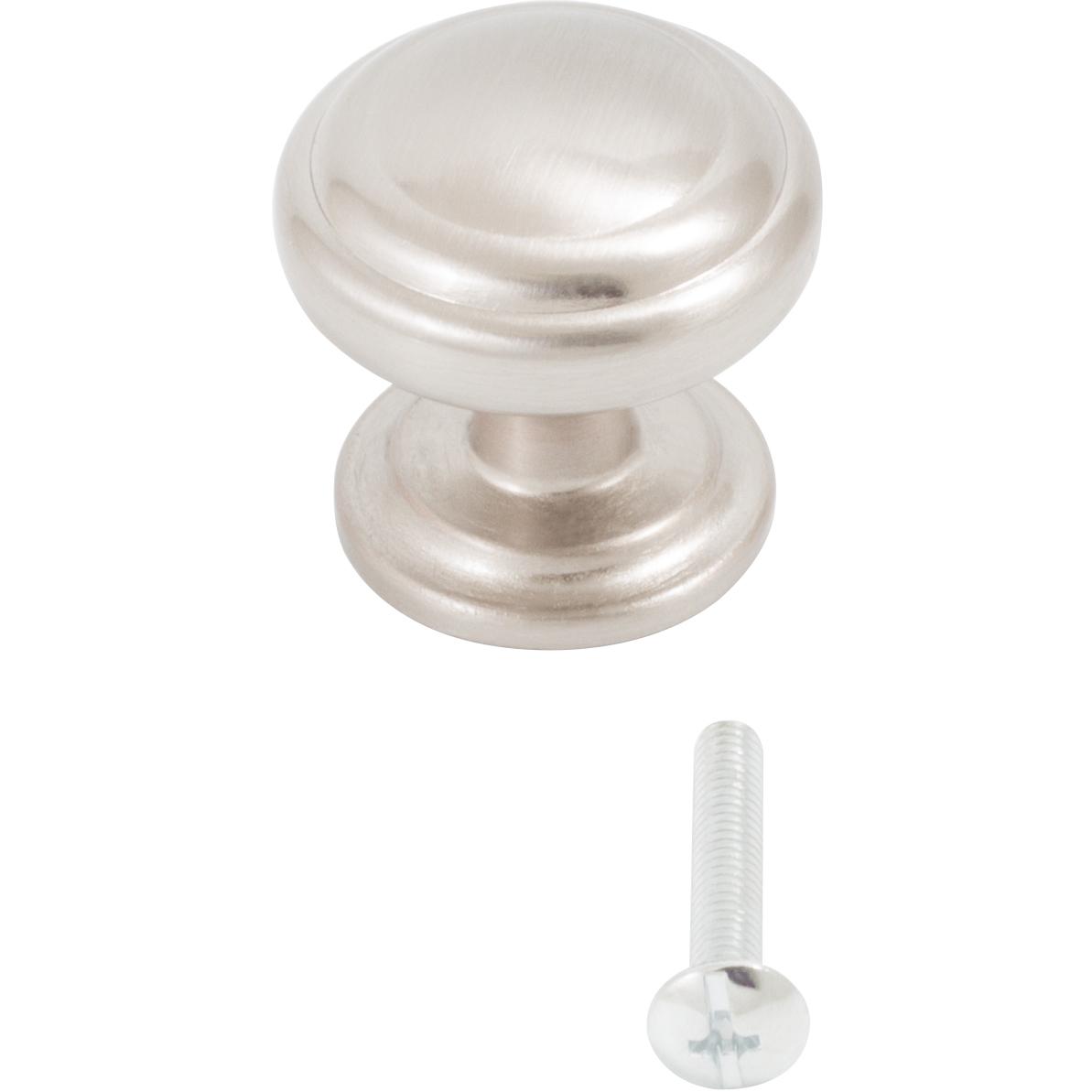 Stone Harbor Hardware Alesund Cabinet Knob, 1-1/4 Inches, Satin Nickel