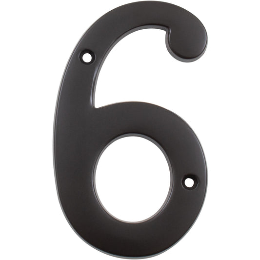 Stone Harbor Hardware Heavy-Duty House Numbers, #6, 4 Inches, Oil-Rubbed Bronze
