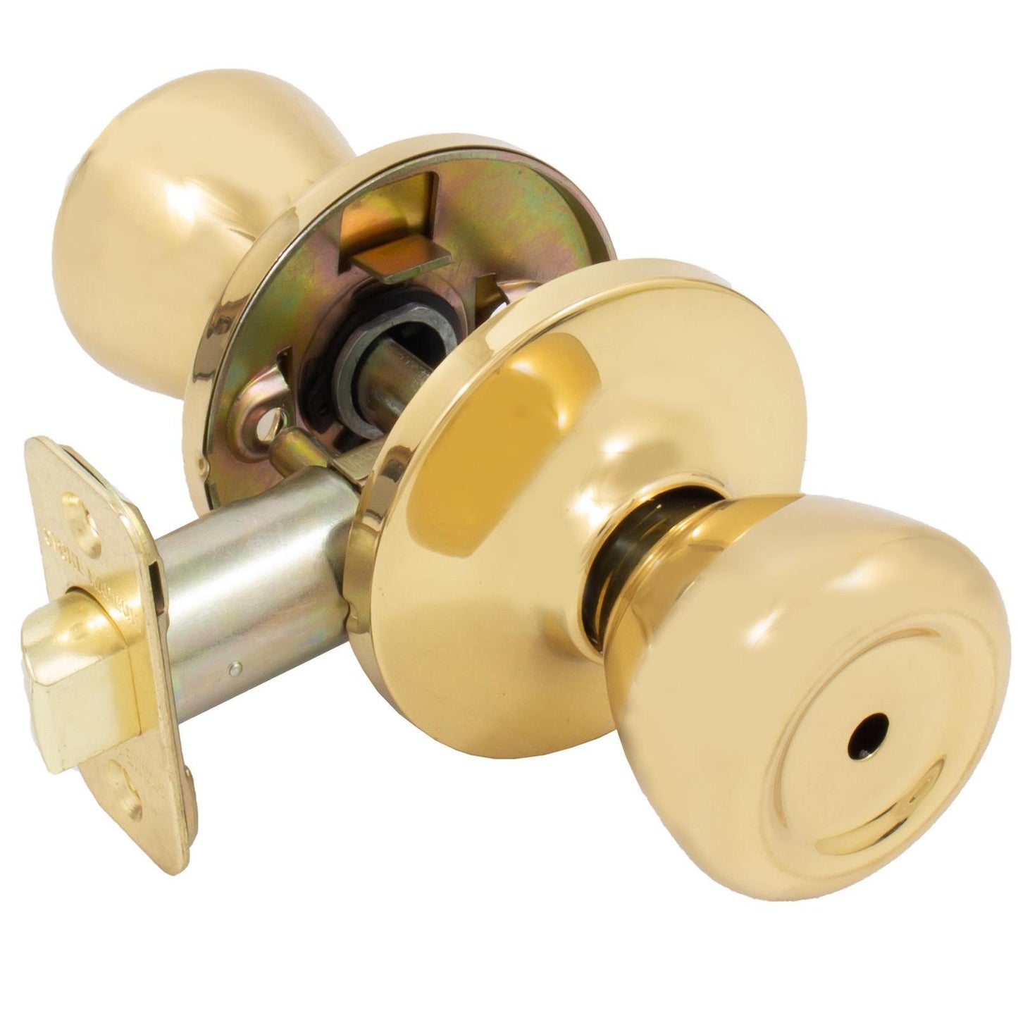 Stone Harbor Hardware Tulip Door Knob, Privacy (Bed/Bath) Latch, Polished Brass