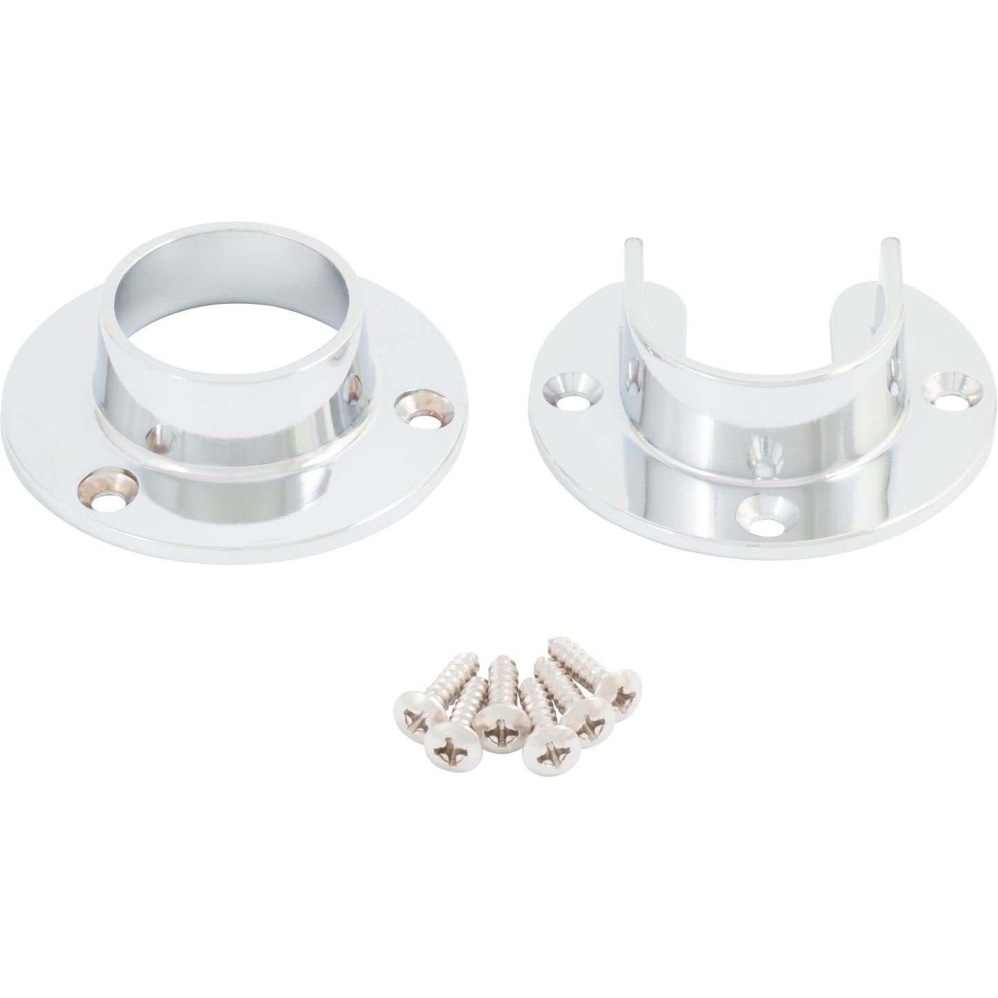 Stone Harbor Hardware Max-Duty Closet Pole End Cap, Polished Chrome