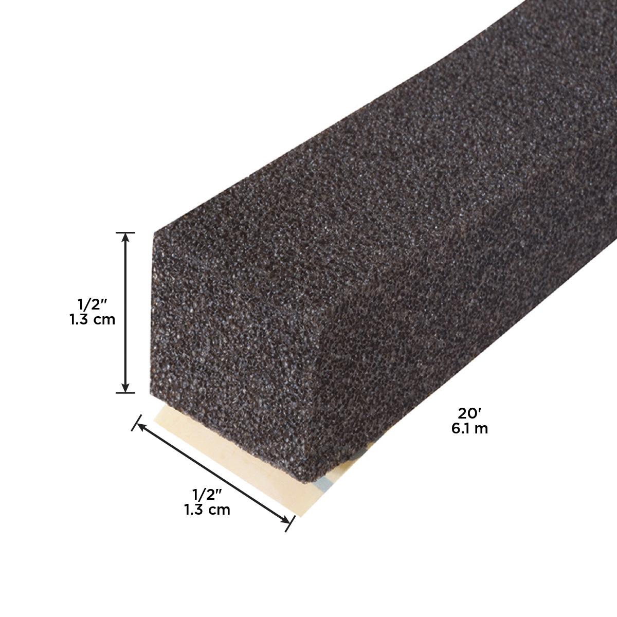 03110 - PLATINUM Expandable Foam Weather seal, 20" x 1" x 1", Black
