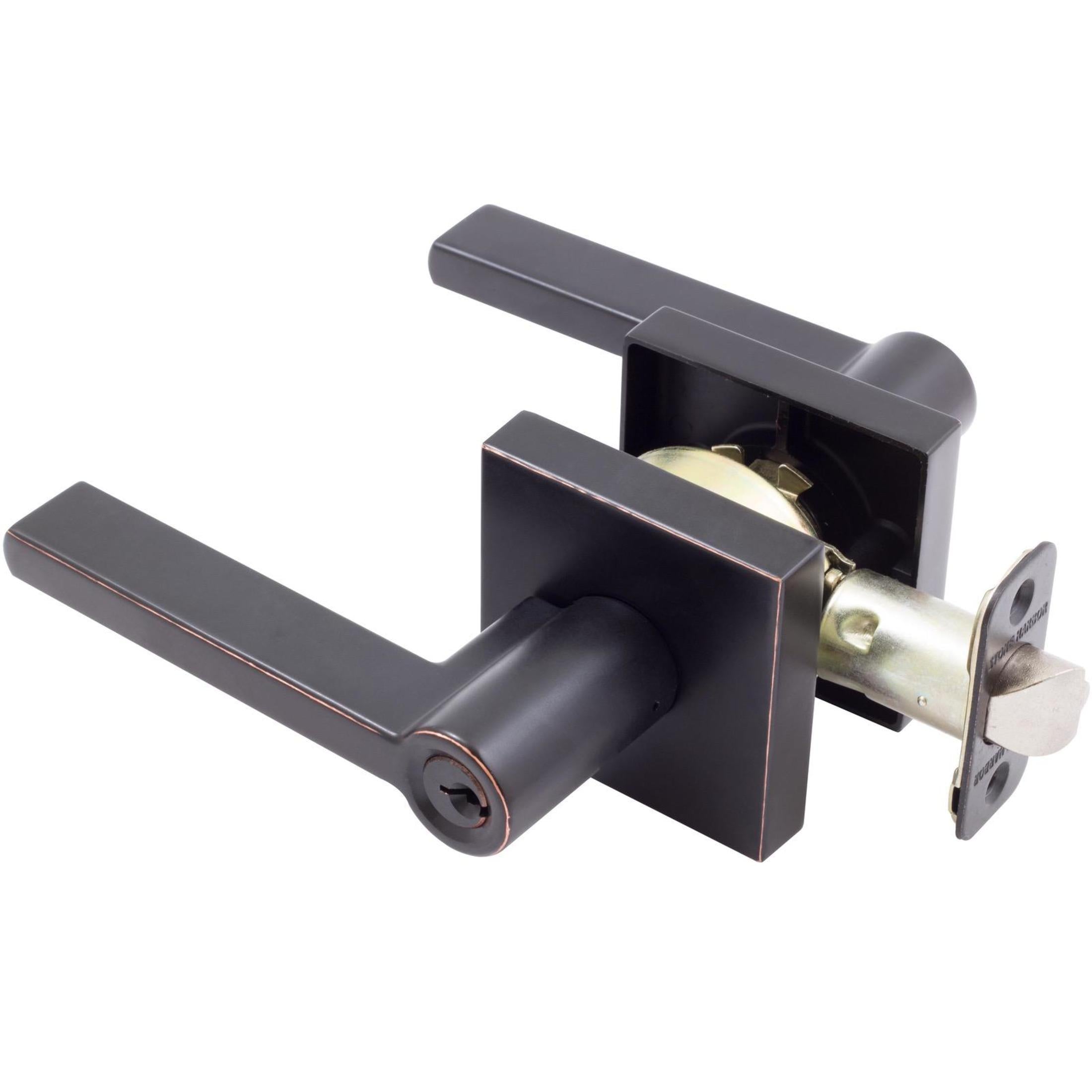 Vienna Door Lever with Square Rosette, Entry Function