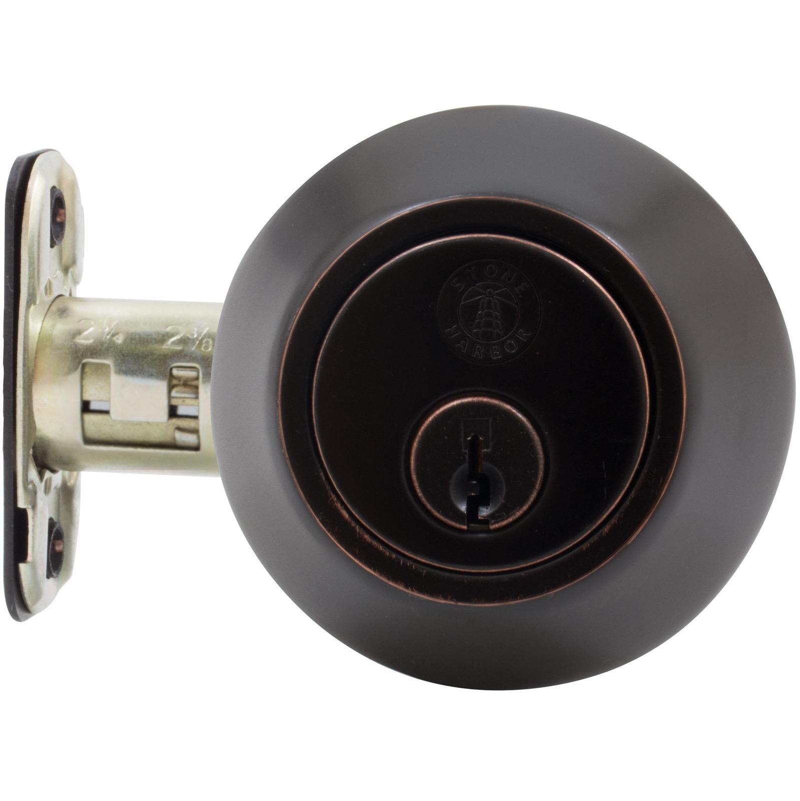 Stone Harbor Hardware Grade 3 Deadbolt, Single Cylinder, SC Keyway, Vintage Bronze