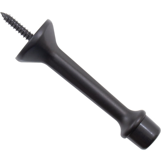 Stone Harbor Hardware Heavy-Duty Solid Door Stop, 3 Inches, Matte Black