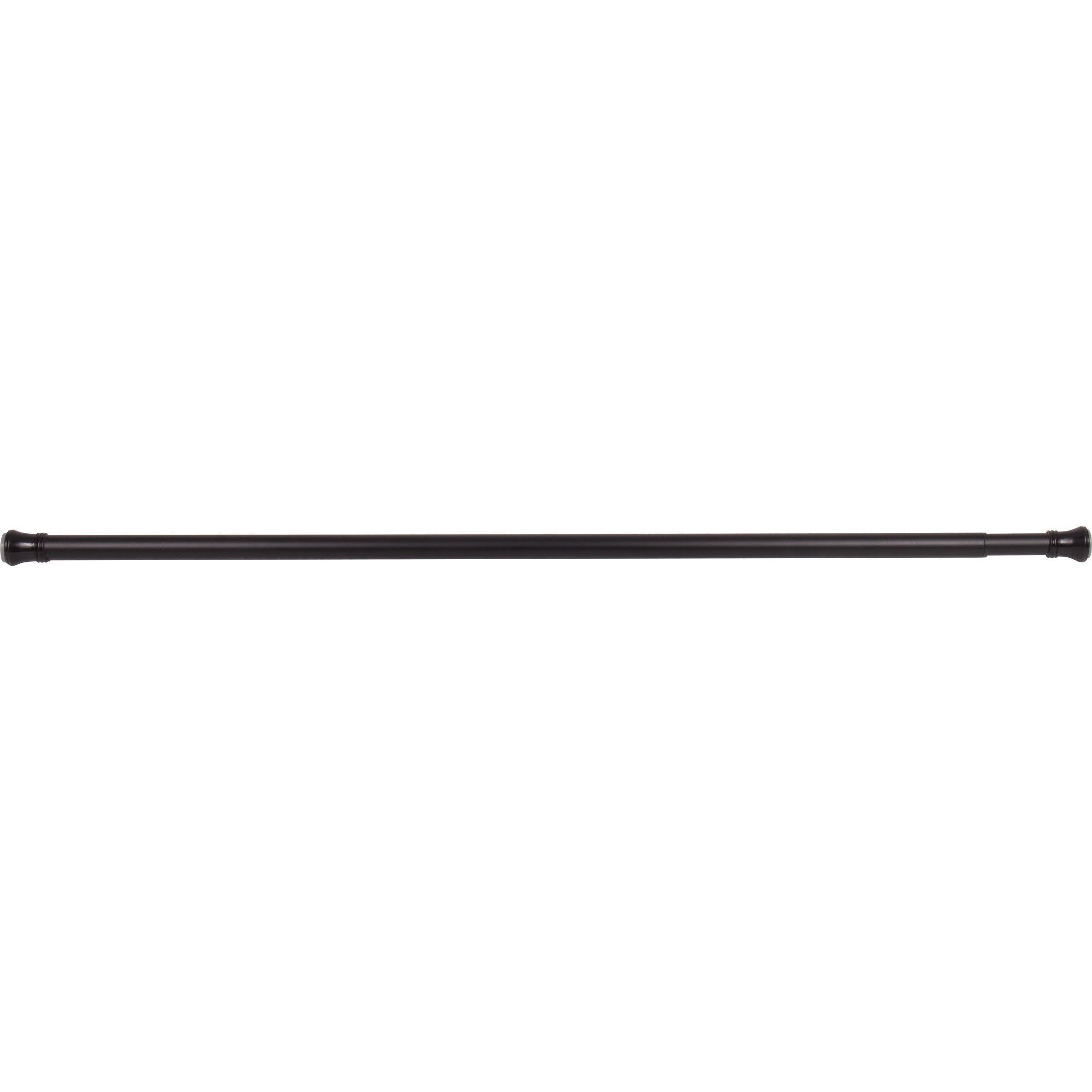 Stone Harbor Hardware Adjustable Shower Rod, 1-3/8" Diameter, Adjusts from 43" to 72", Matte Black