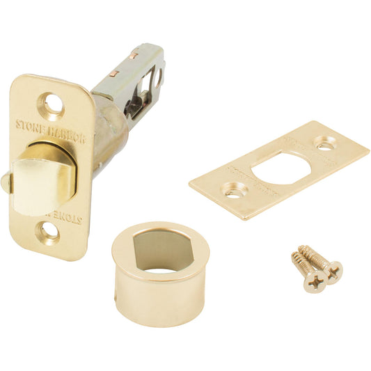 Stone Harbor Hardware Six-Way Adjustable Latch for Traditional Entry Locks, Polished Brass