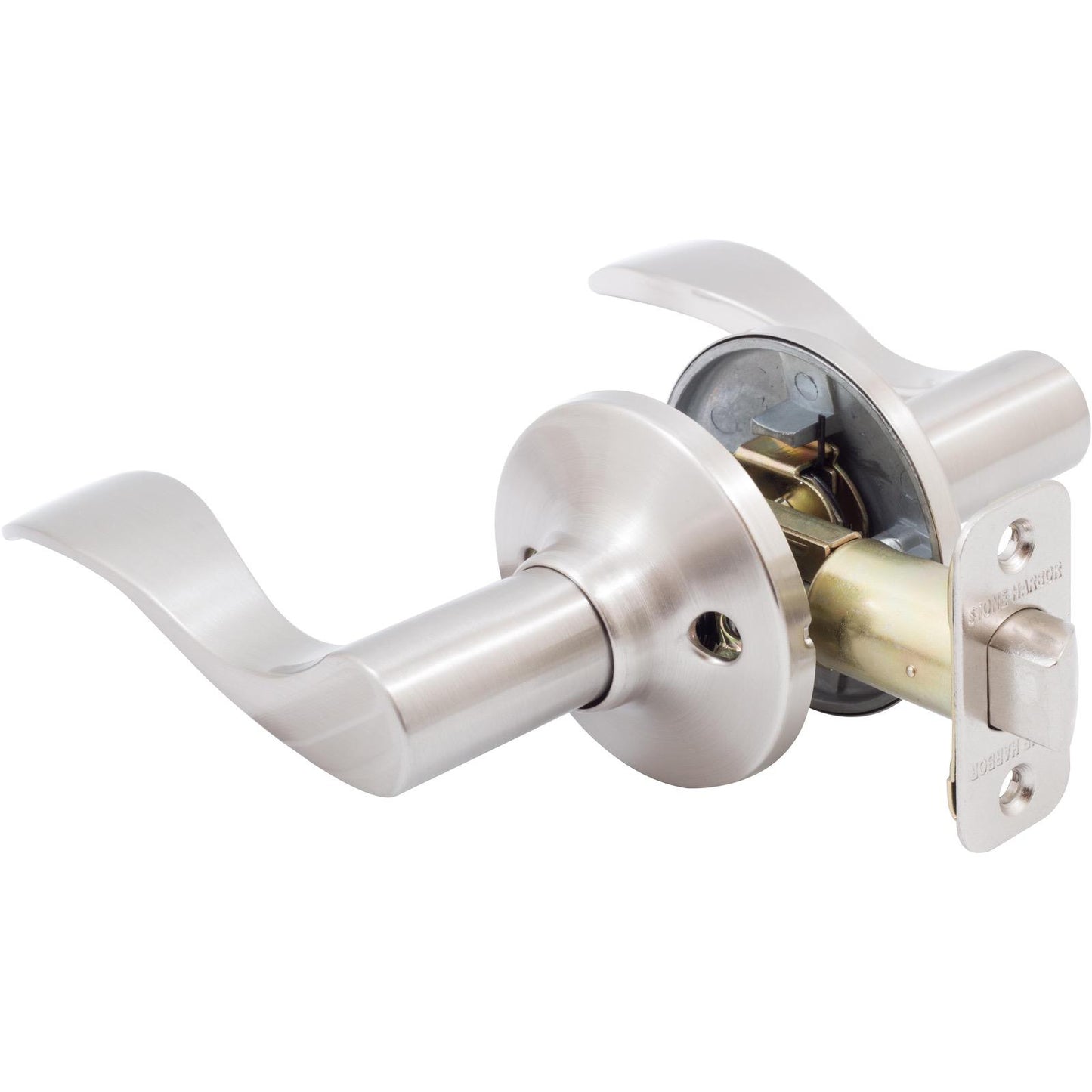 Stone Harbor Hardware Beaverton Door Lever, Passage (Hall/Closet) Latch, Satin Nickel