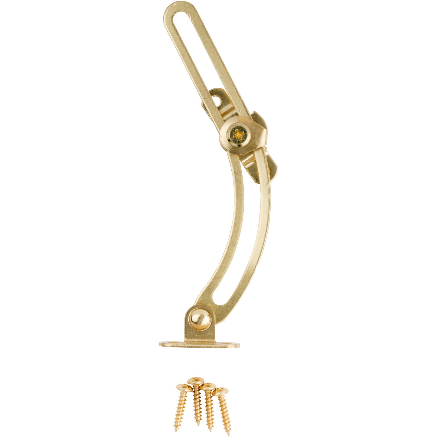 V1892R Friction Lid Support - Polished Brass