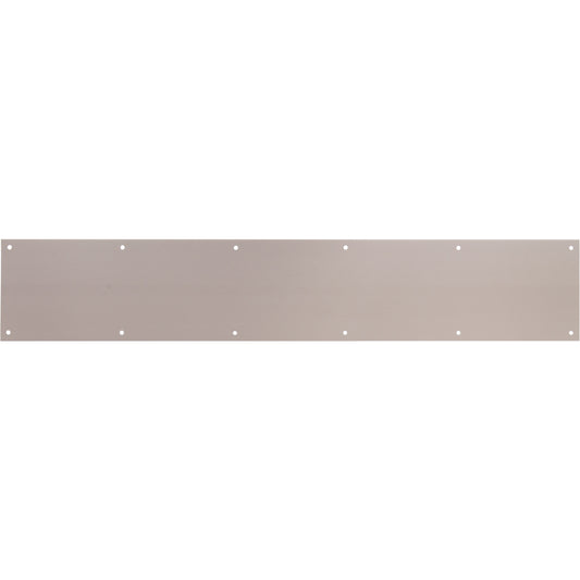 Stone Harbor Hardware Kick Plate with Screws, 6" x 34", Satin Nickel