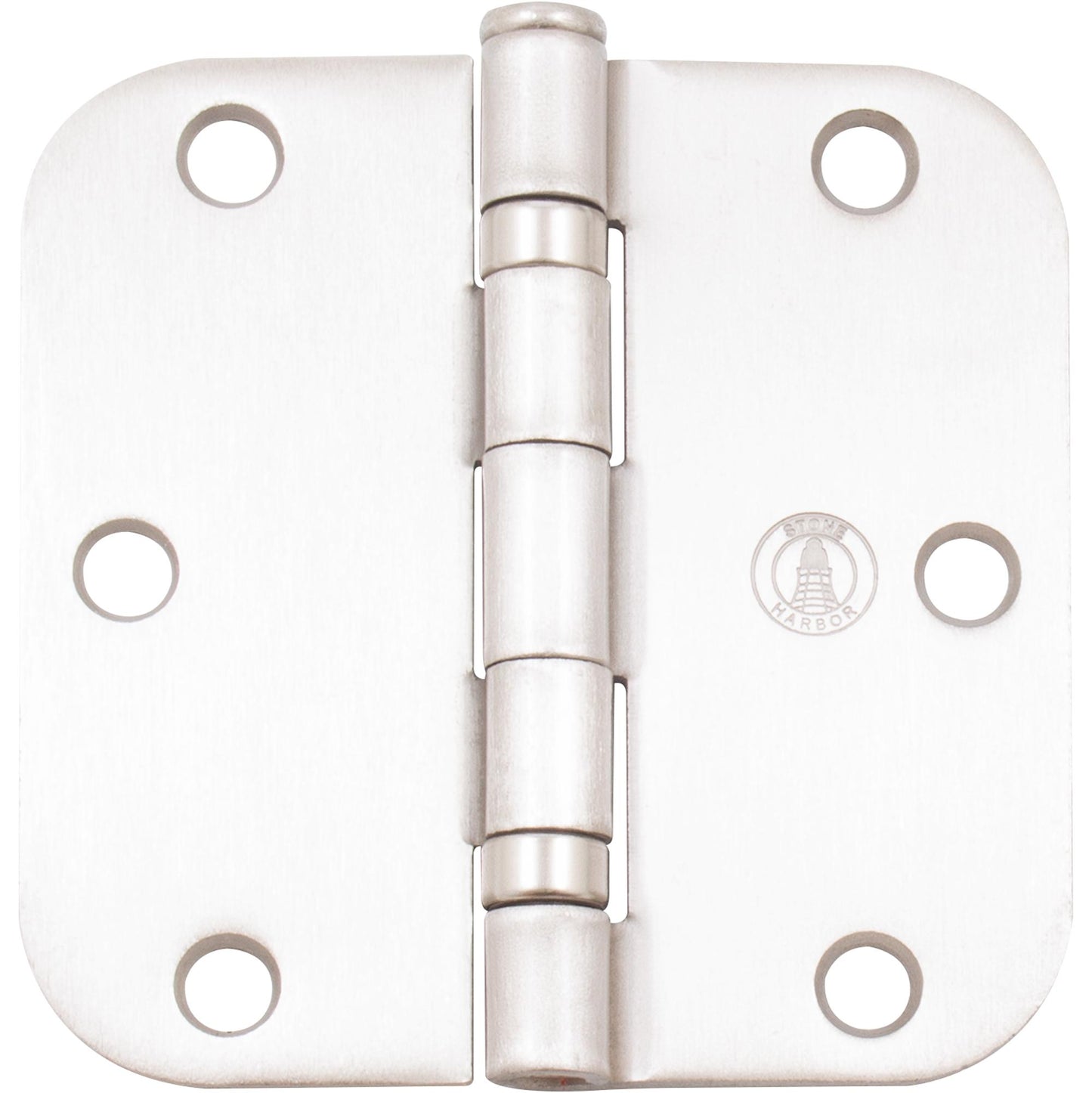 Stone Harbor Hardware Ball Bearing Hinge, 3-1/2 Inches, 5/8" Radius Corner, Bulk Pack (100 Each), Satin Nickel