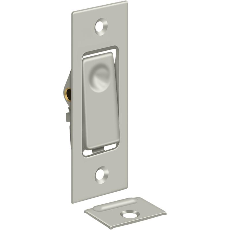 PDB42U15 3" Pocket Door Jamb Bolt - Satin Nickel