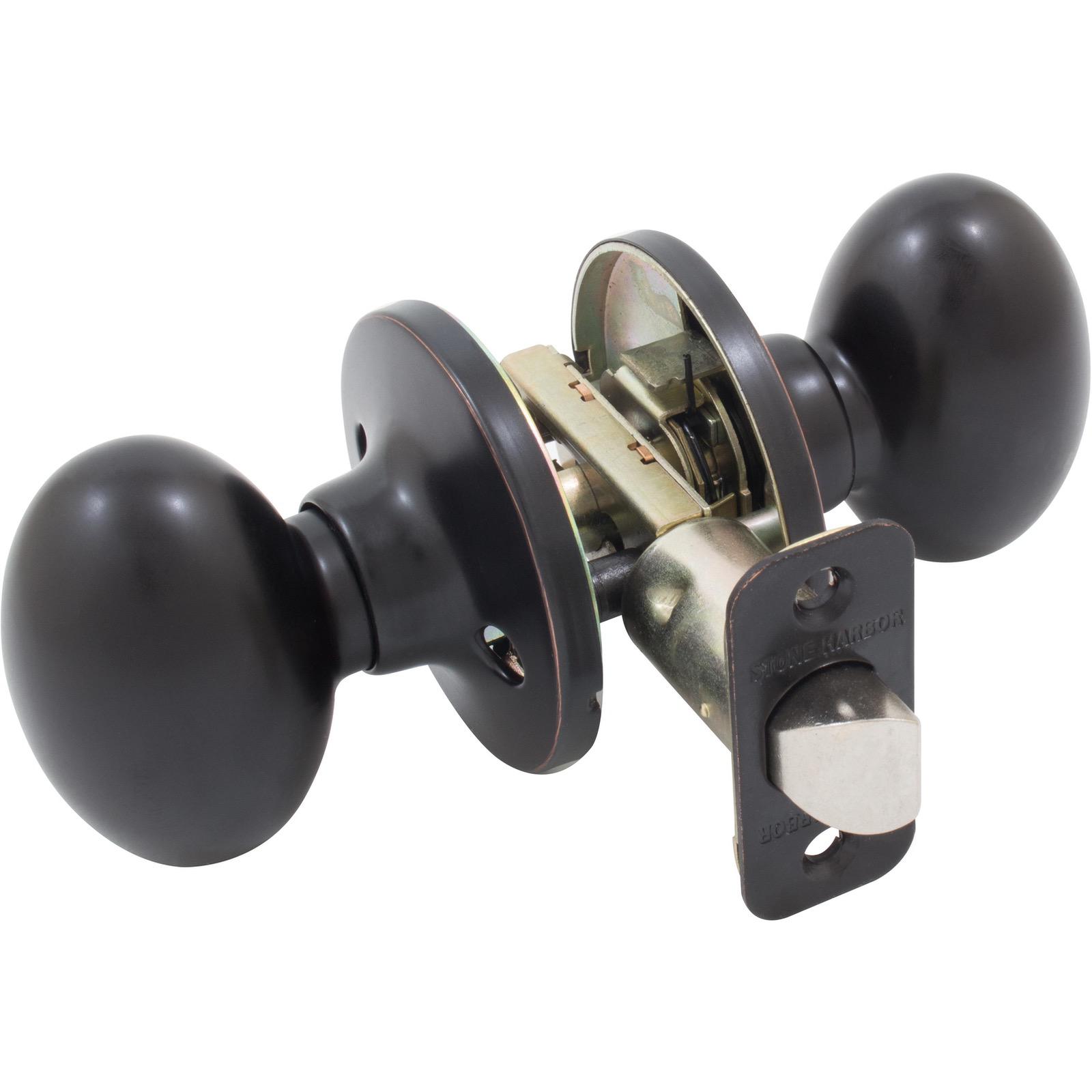 Stone Harbor Hardware Springhill Door Knob, Passage (Hall/Closet) Latch, Vintage Bronze