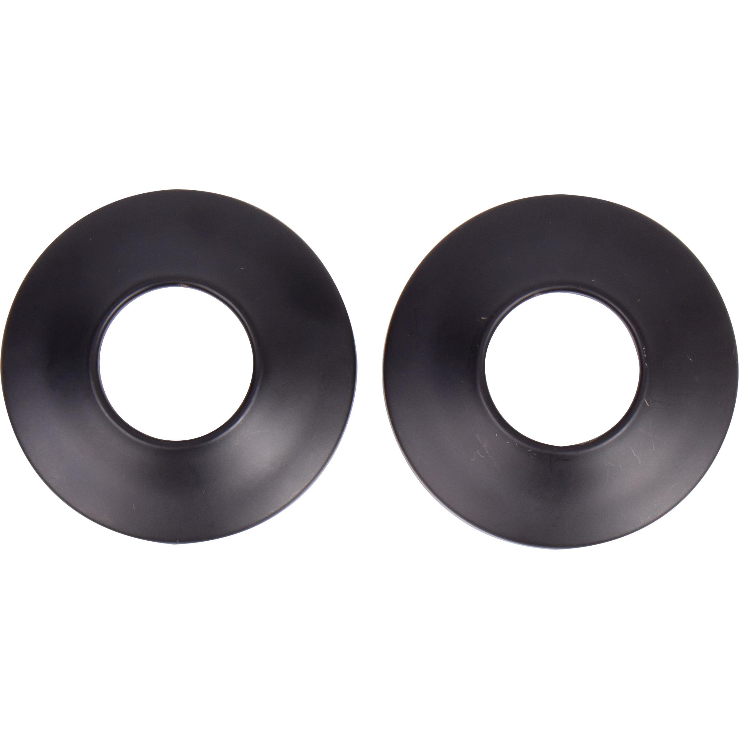 Stone Harbor Hardware Flanges for Straight Shower Rods, Concealed Screws, Matte Black