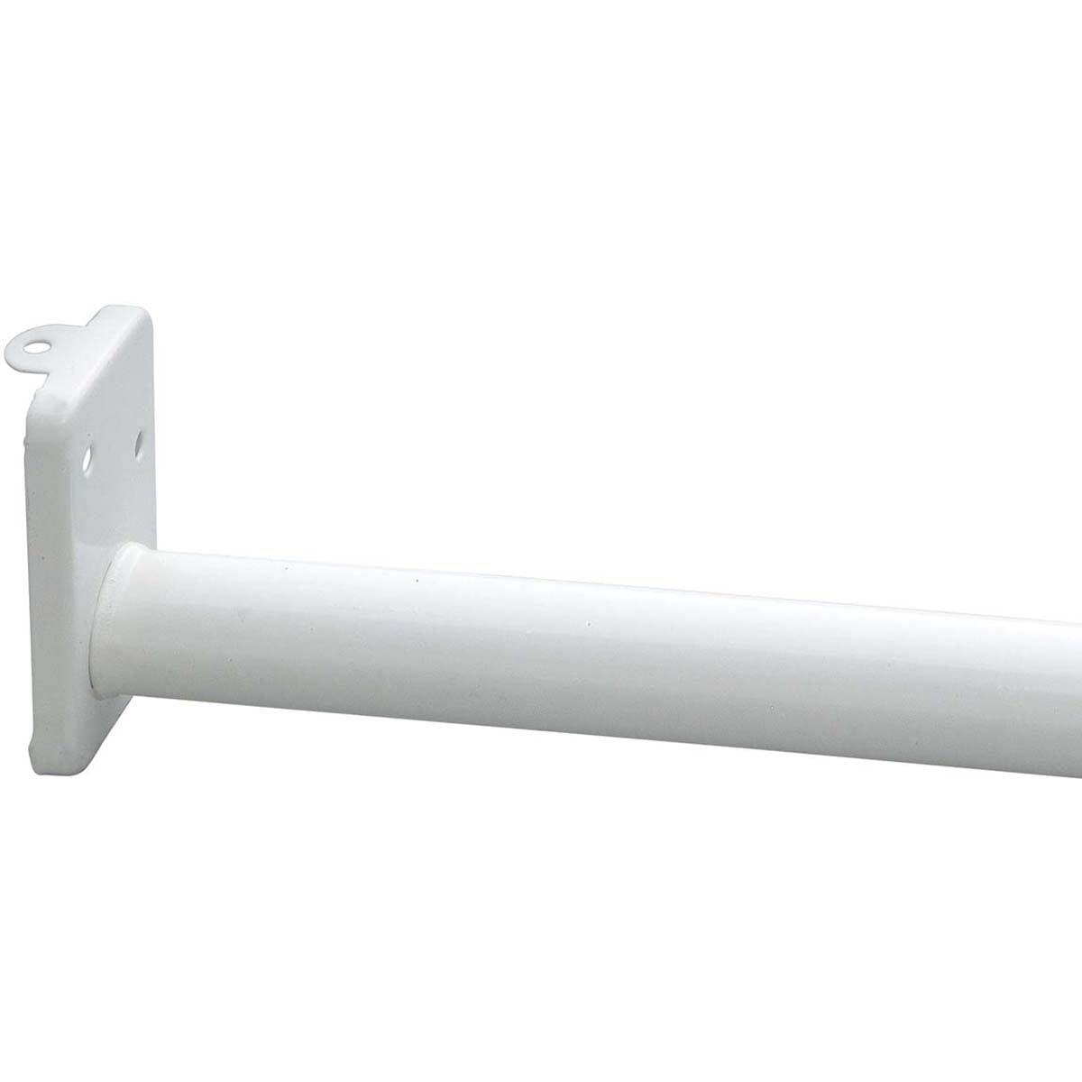 30" - 48" Adjustable Steel Closet Rod - White