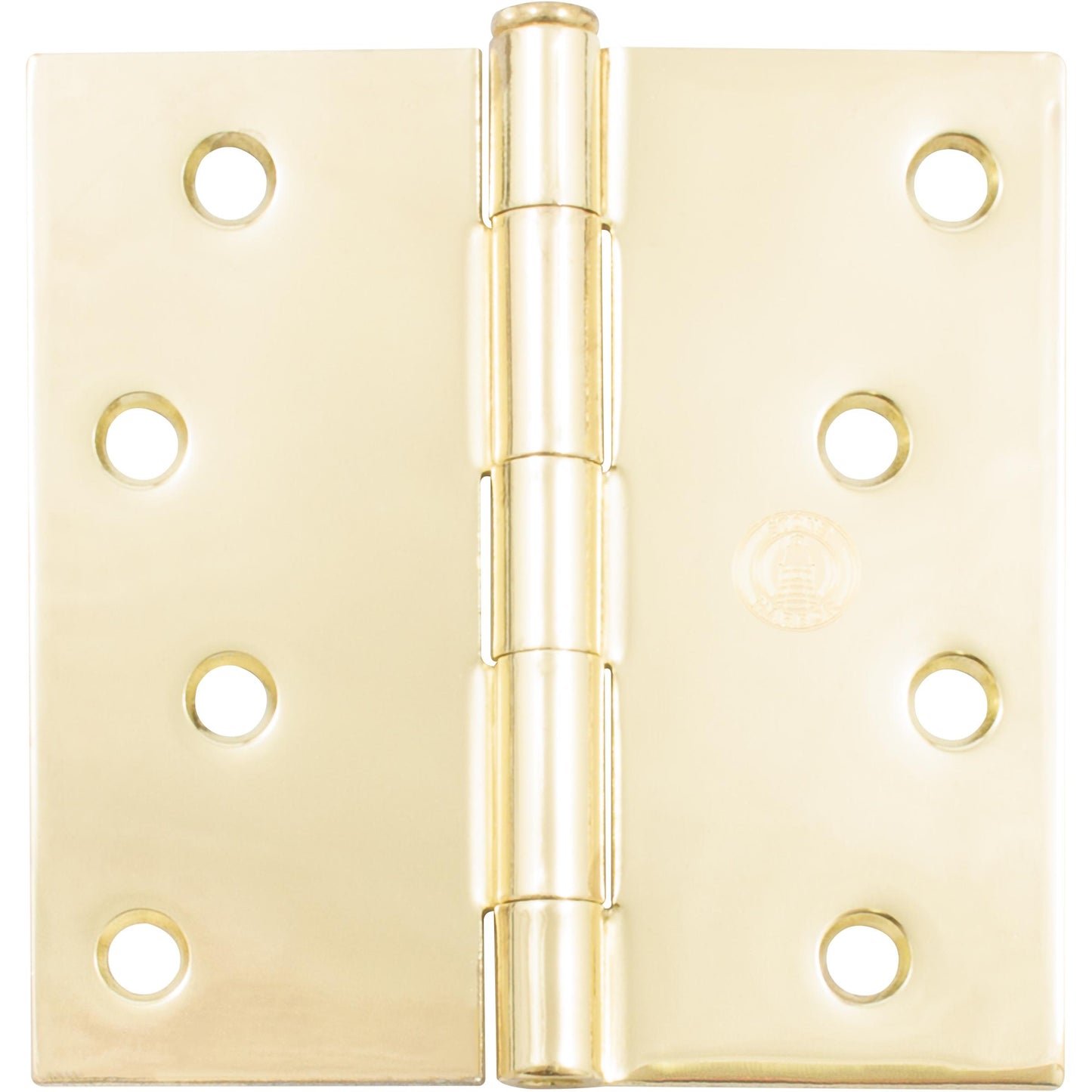 Stone Harbor Hardware 4" Door Hinges, Square Corner, Polished Brass, 2-Pack