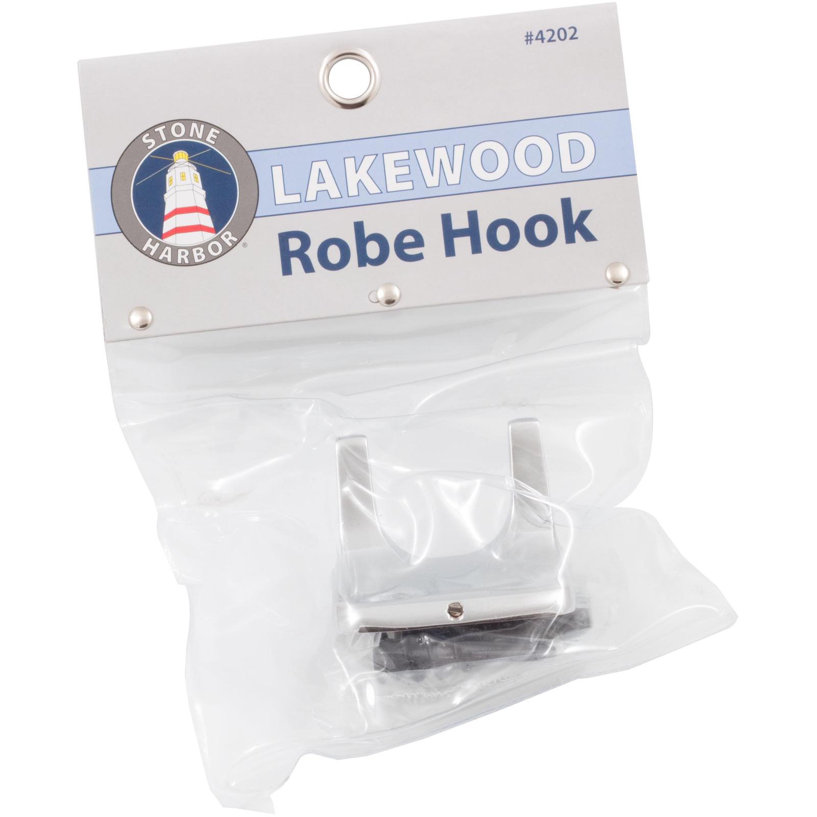 Stone Harbor Hardware Lakewood Robe Hook, Polished Chrome