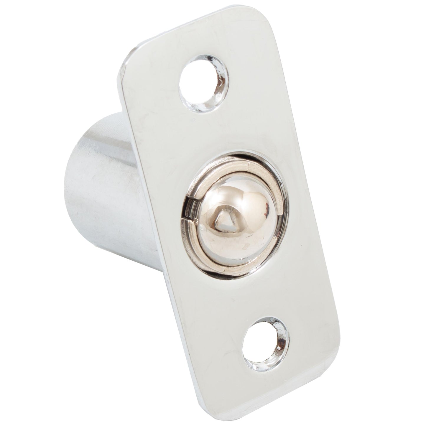 Stone Harbor Hardware Round Corner Single Adjust Ball Catch, Polished Chrome