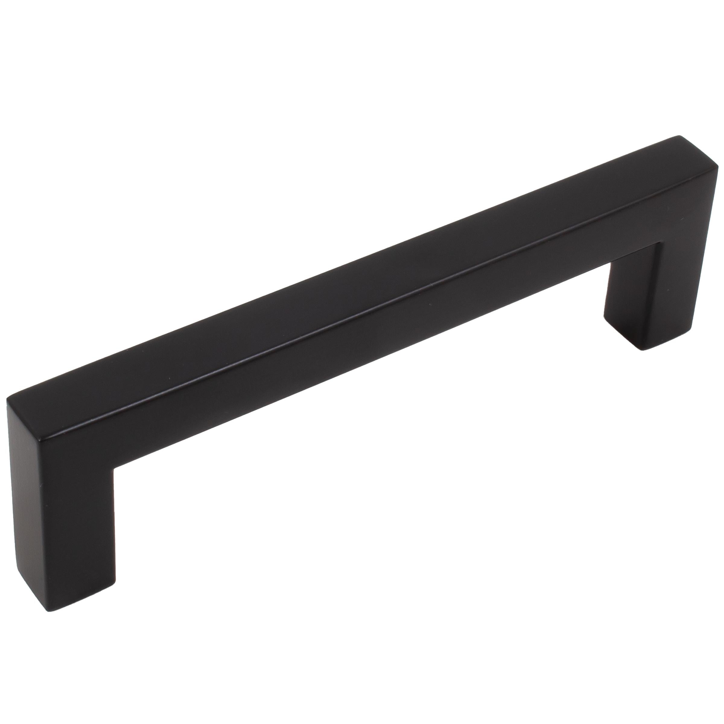 Stone Harbor Hardware Contemporary Square Cabinet Pull, 96 Millimeters, Stainless Steel Base Material, Matte Black