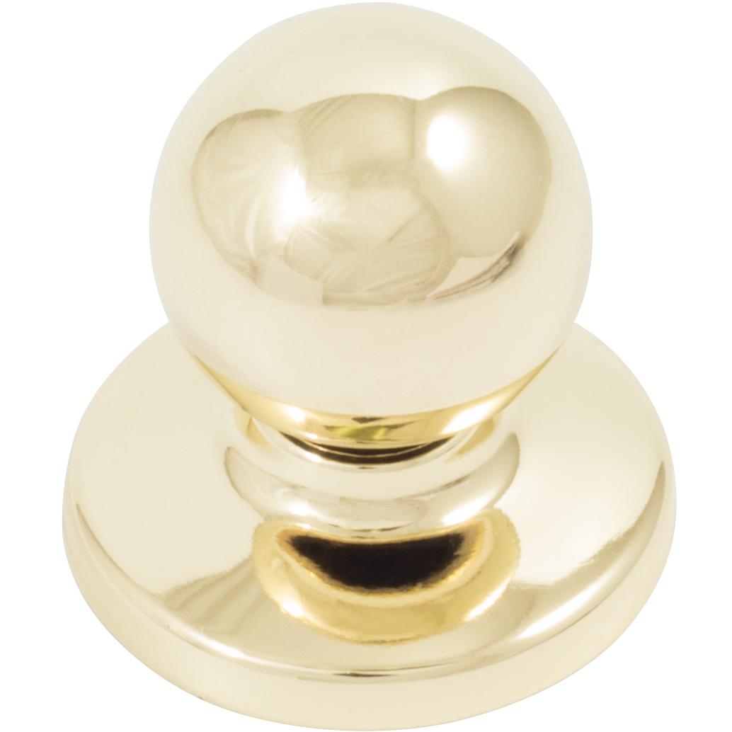 Stone Harbor Hardware Die-Cast Round Bi-Fold Door Knob, 1-1/4 Inches with 1-3/4" Backplate, Polished Brass