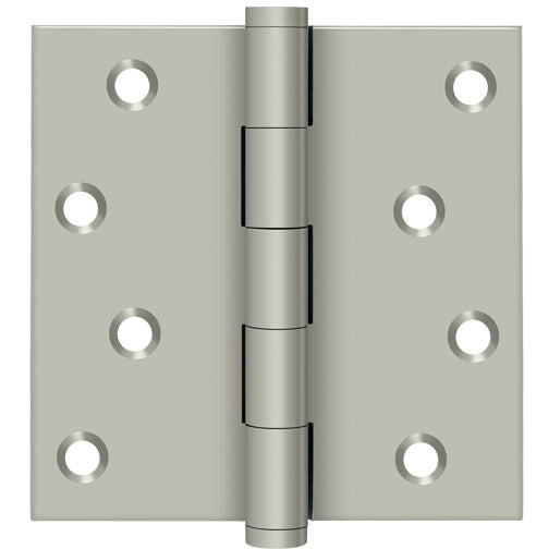 4.0" x SQR Solid Brass Hinge 2/pk - Satin Nickel