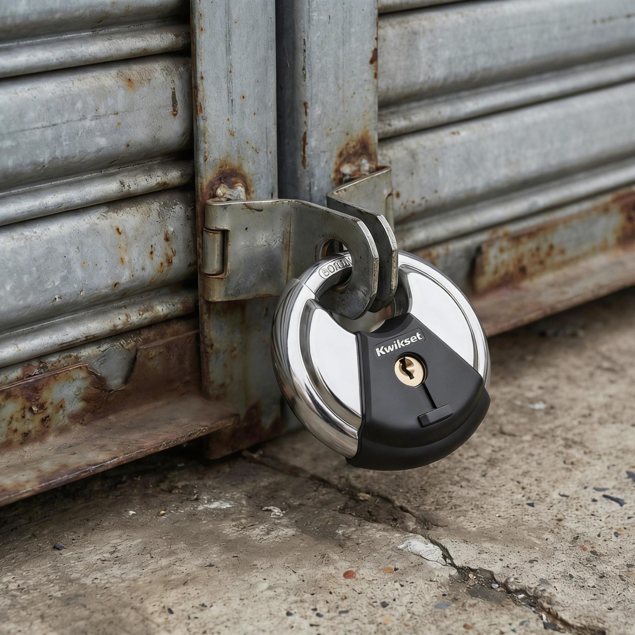 Kwikset 2-3/4" Discus Padlock with 5/8" Shackle