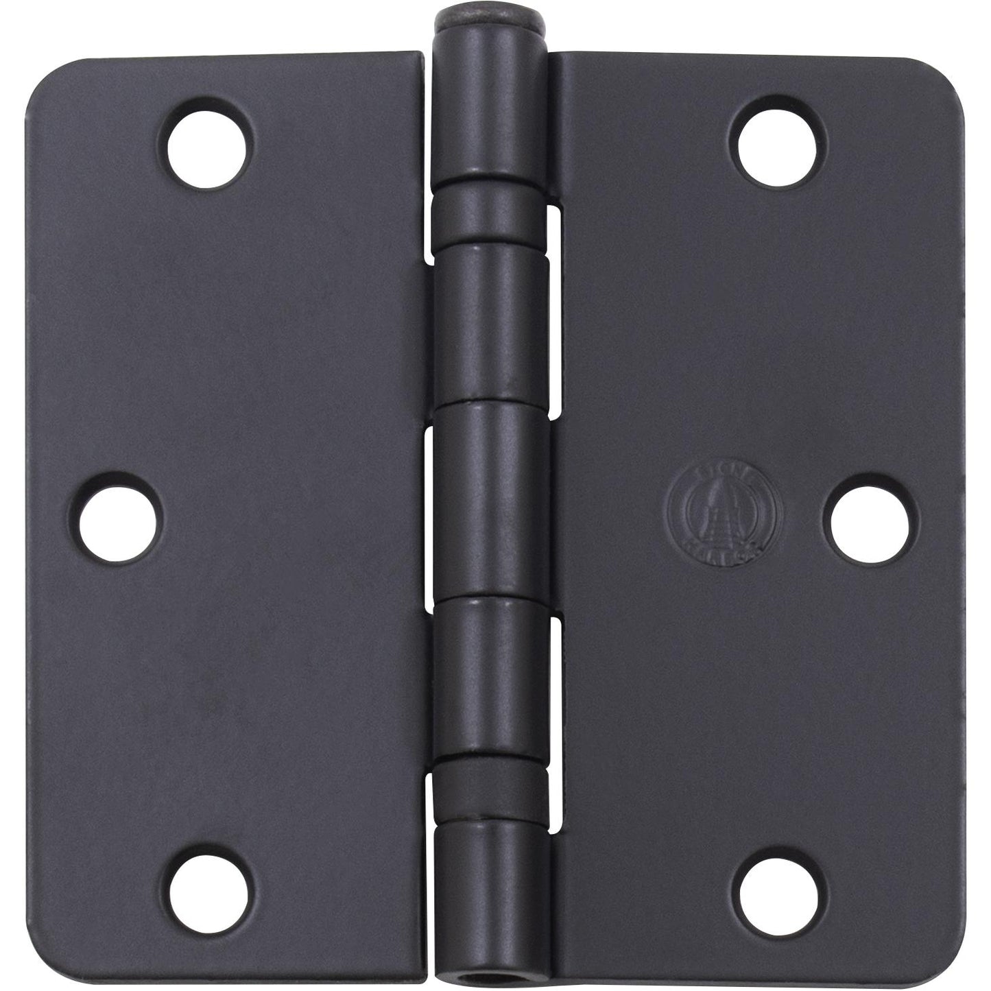 Stone Harbor Hardware 3-1/2" Ball-Bearing Door Hinges, 1/4" Radius Corner, Matte Black, 2-Pack