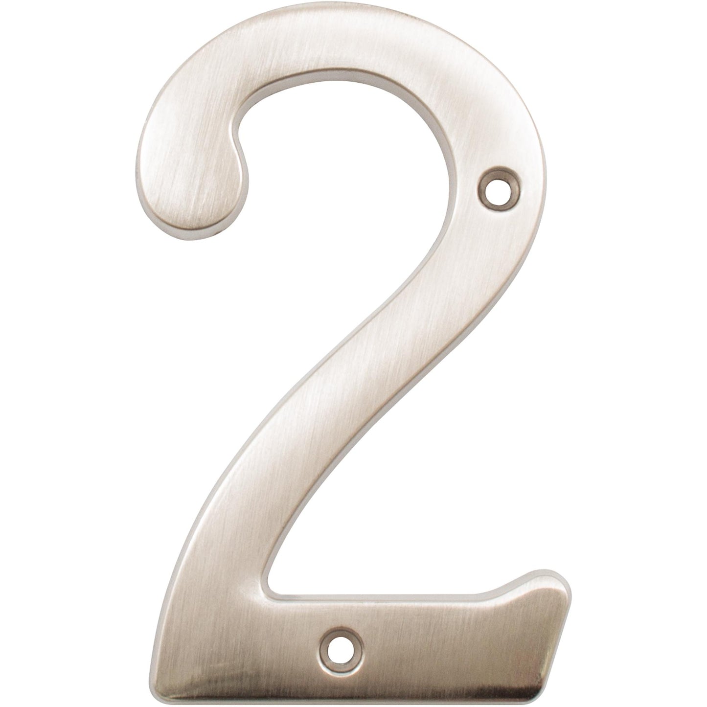 Stone Harbor Hardware Heavy-Duty House Numbers, #2, 4 Inches, Satin Nickel