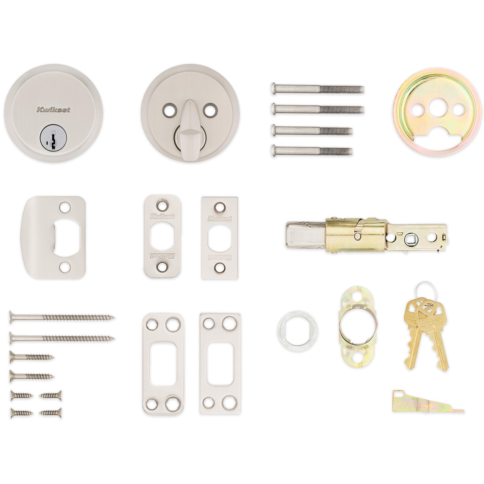258 15 SMT 6AL STRKP K3 Hometown 1-Cyl Deadbolt - Satin Nickel