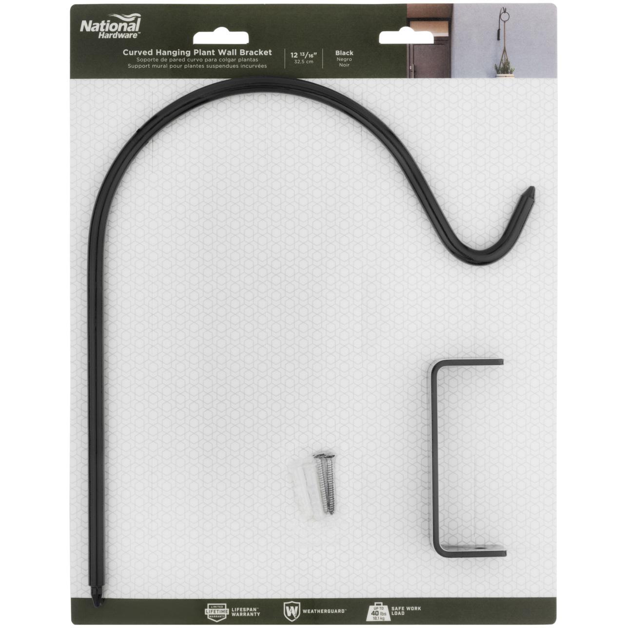 V2643 Hanging Curved Plant Hanger - Black