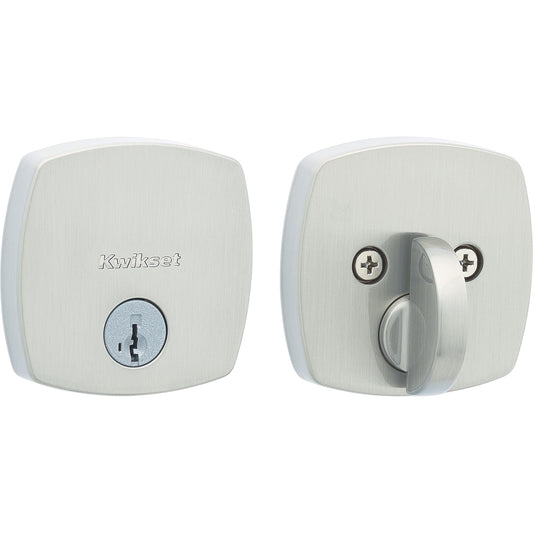 258 MDT 15 SMT 6AL STRKP K3 Midtown 1-Cyl Deadbolt - Satin Nickel