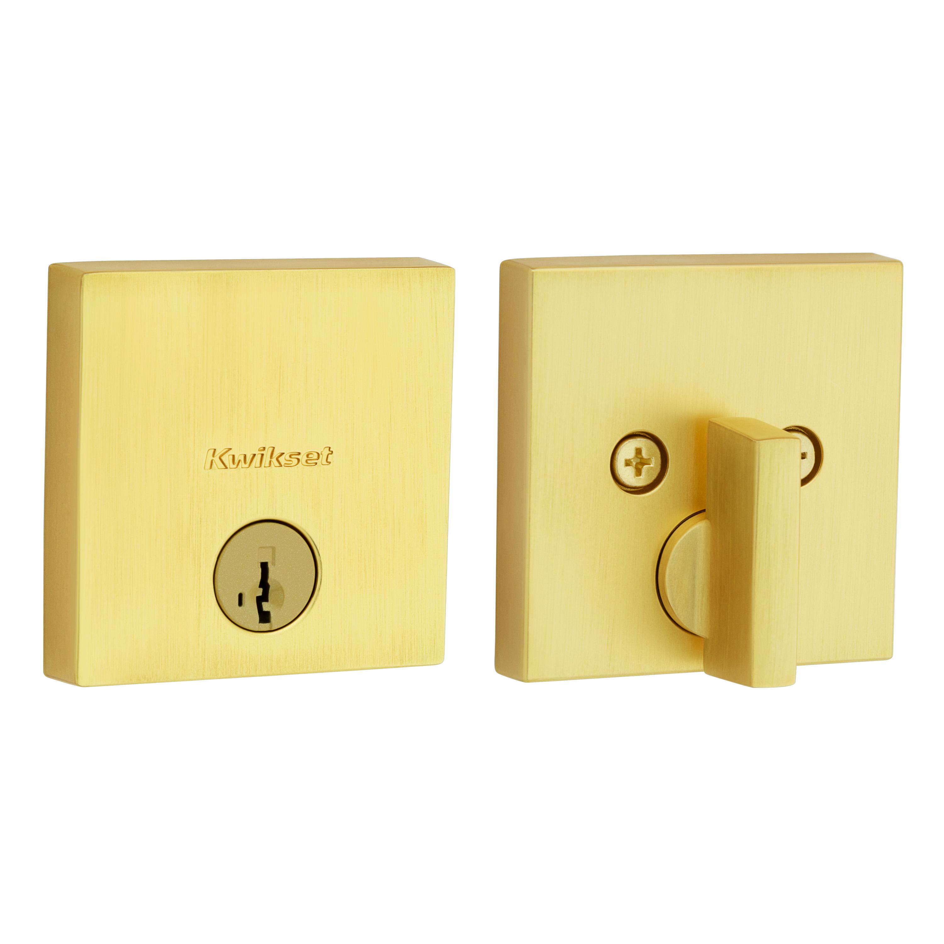 258 SQT 4 SMT CP K4 Downtown 1-Cyl Deadbolt - Satin Brass