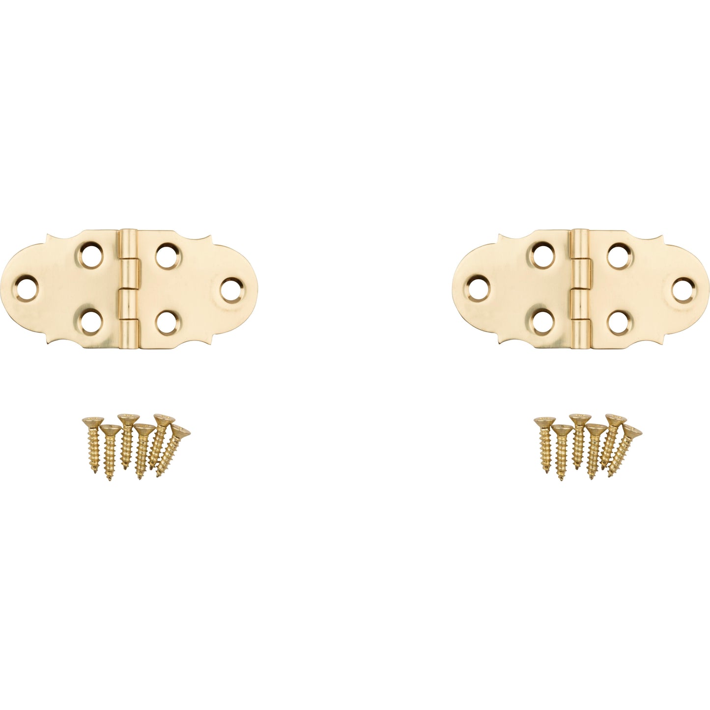 V1812 1-5/16" x 2-7/8" Decorative Hinge 2/pk - Polished Brass